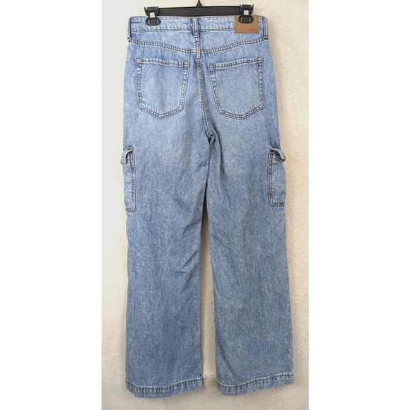 Wide Leg Blue Denim Jeans - Picture 4 of 7